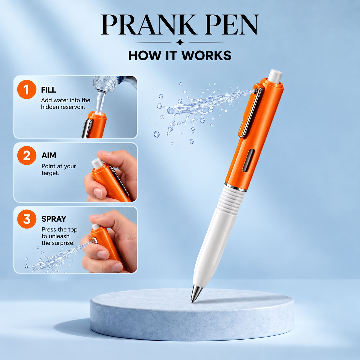 PRANKPEN™ Water Squirting Pen